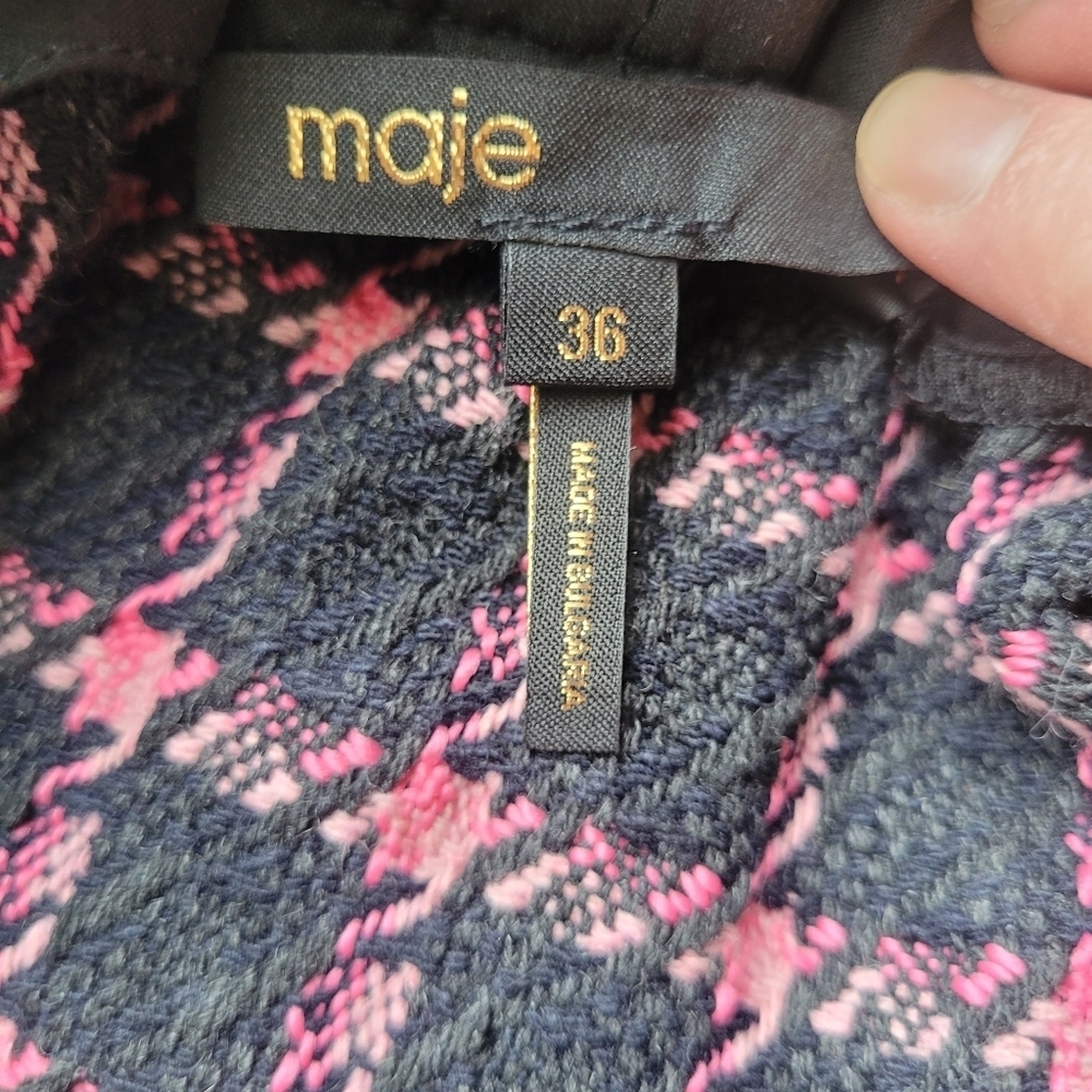 Maje Check Strapless Dress, VGUC, Size S - Picture 8 of 9